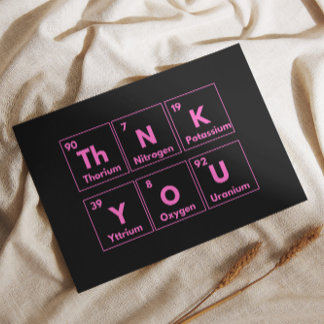 Carte de chimie Merci
