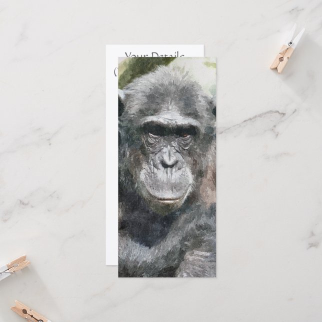 CARTE DE CHIMPANZEE CUITE (Devant/Arrière en situation)