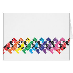 Carte de chiot d'arc-en-ciel