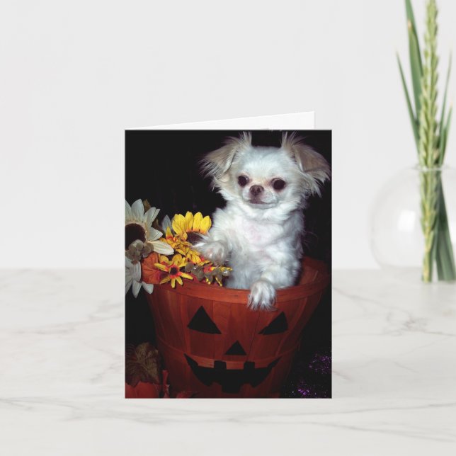 Carte de chiot de Halloween (Devant)