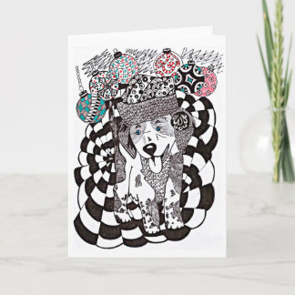 Carte de chiot de Noël