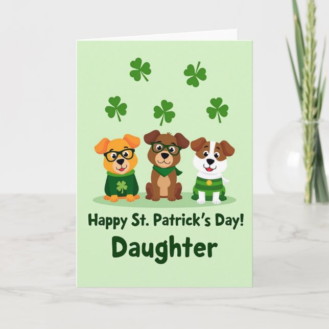 Carte de chiots de la Saint-Patrick (Devant)