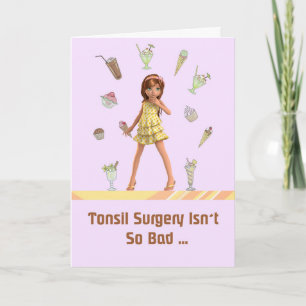 Carte de chirurgie Tonsil pour jeune fille