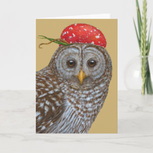 Carte de chouette barrée de la fête dans les Bois