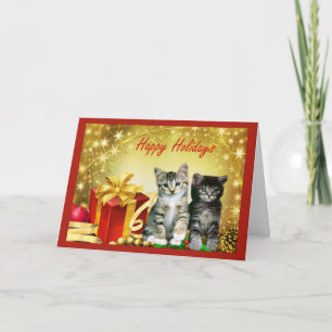 Carte de Chrstmas de chat