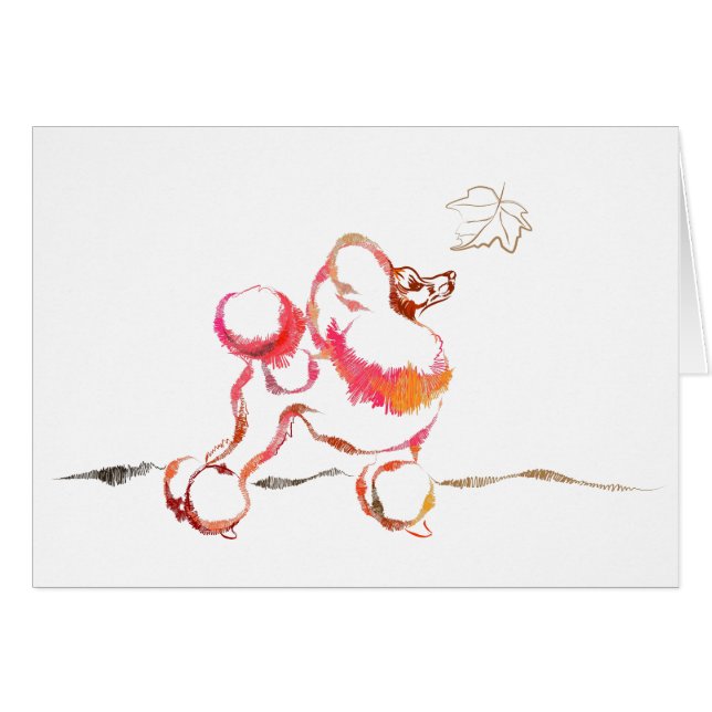 Carte de chute de caniche (Devant Horizontal)