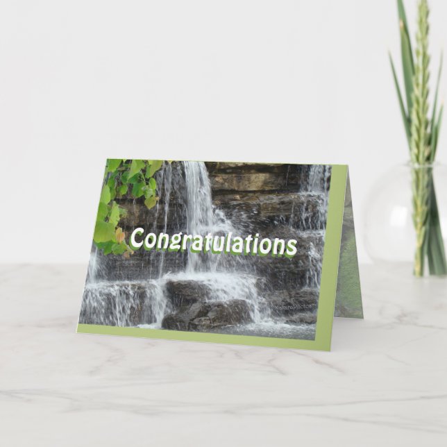 carte de chute d'eau - personnaliser à toute occas (Devant)
