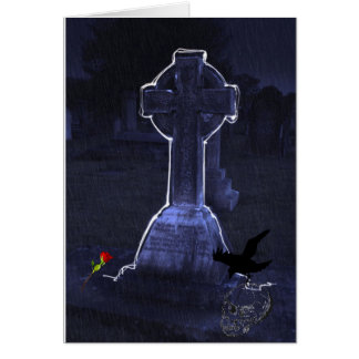 Carte de cimetière gothique