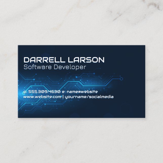 Carte de circuit bleu | Arrière - plan technologiq (Devant)