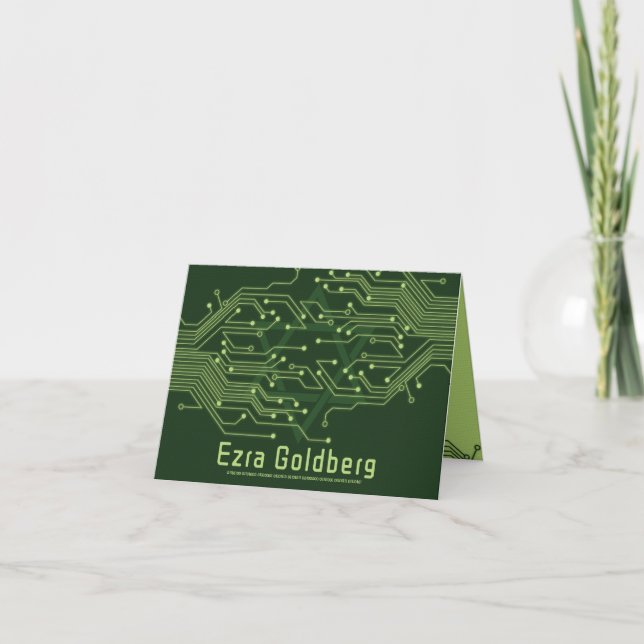 Carte de circuit d'ordinateur vert Barre Mitzvah (Devant)