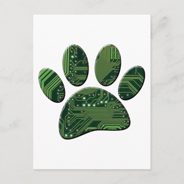 Carte de circuit Pawprint Dog Art (Devant)