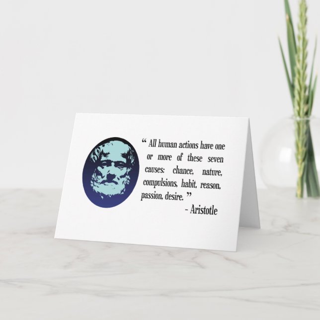 Carte de citations philosophiques Aristote (Devant)