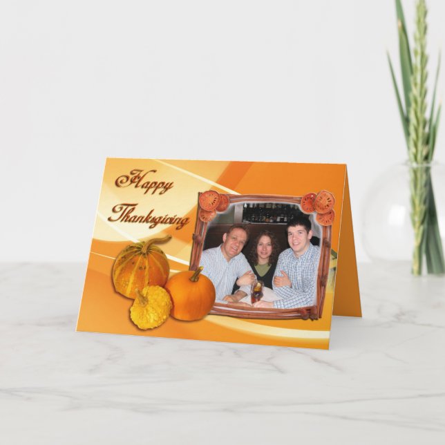 Carte de citrouille avec votre xoxoxo de photo (Devant)