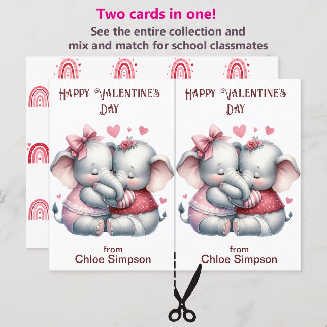 Carte de classe de la Saint Eléphant pour enfants  (Créateur téléchargé)