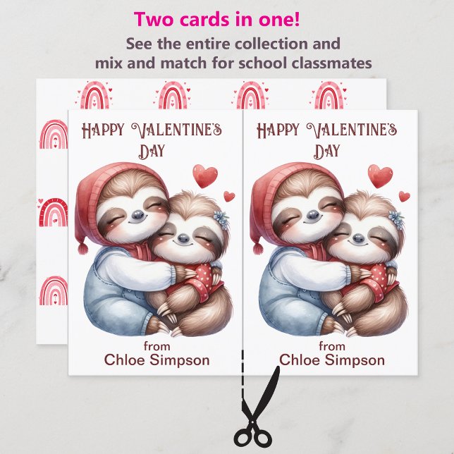 Carte de classe de la soirée Valentine pour enfant (Créateur téléchargé)