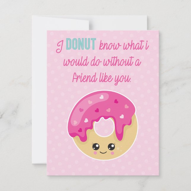 Carte de classe Donut Valentine's Day Card (Devant)