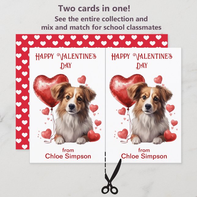 Carte de classe pour enfant à la Saint Valentin (Créateur téléchargé)