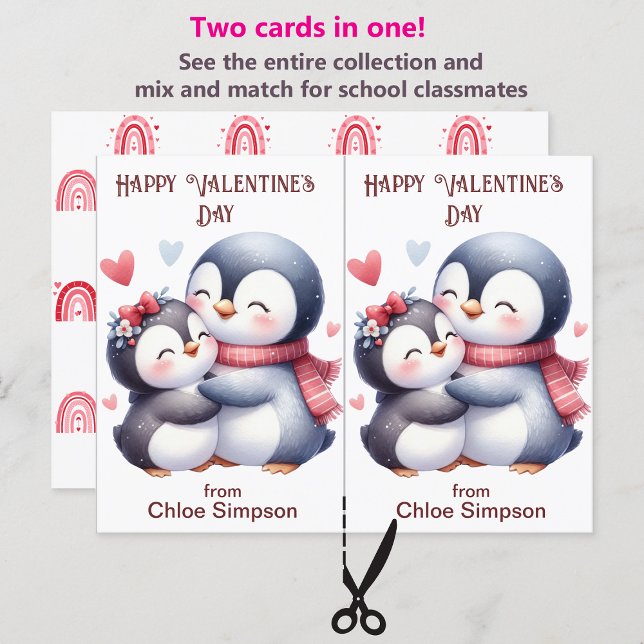 Carte de classe pour enfants de la Saint-Valentin (Créateur téléchargé)