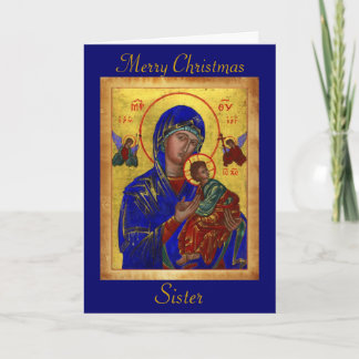 Carte de clergé Joyeux Noël Soeur