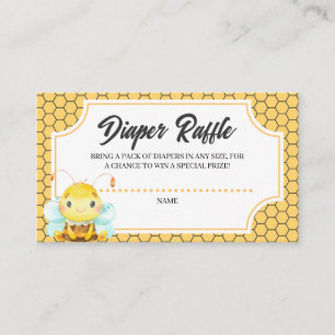 Carte de clôture de tombola de couche-culotte de