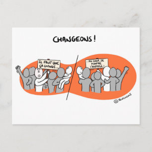 Carte de Coaching "Changeons par l'exemple !" Postcard
