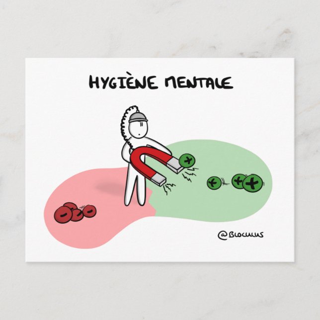 Carte de Coaching "Hygiène mentale" Postcard (Front)