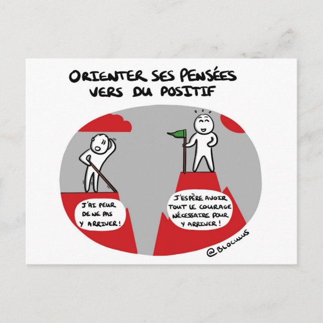 Carte de coaching "Pensées positives" (Devant)
