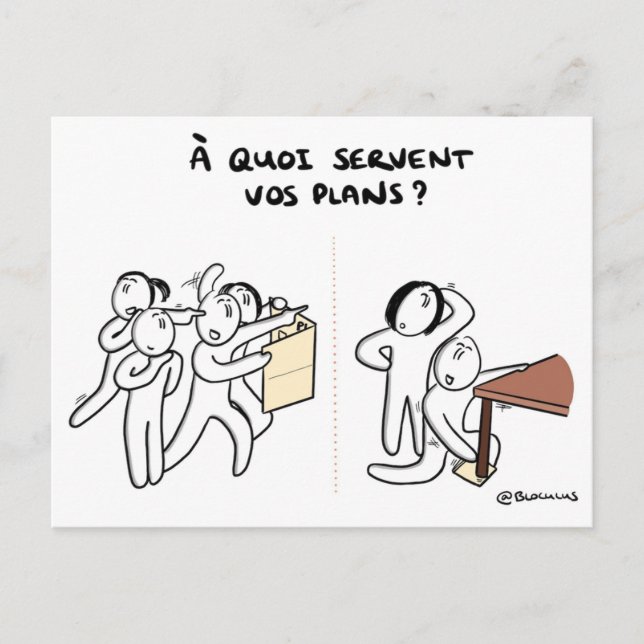 Carte de coaching "Plans d'action S.U.P.E.R." Postcard (Front)