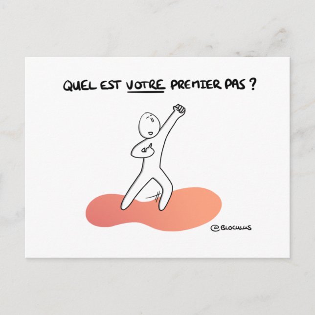 Carte de Coaching "Quel est votre 1er pas ?" (Devant)