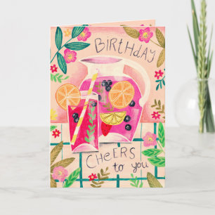 Carte de Cocktail de Sangria d'Été pour Acclamatio