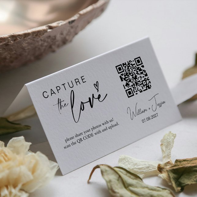 Carte de code QR Capturez l'amour écriture moderne (Créateur téléchargé)