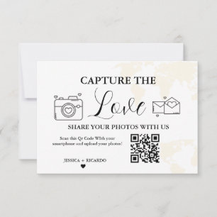 Carte de code QR de mariage Destination Capture l'