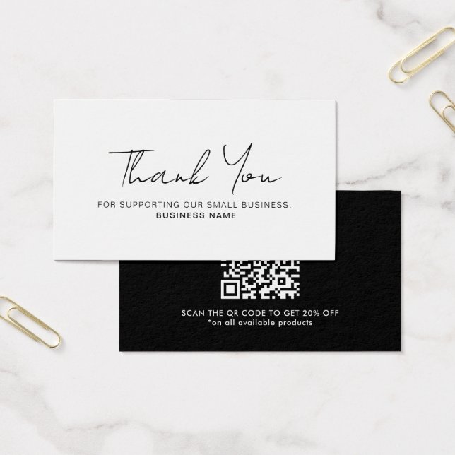 Carte de code QR de Merci d'affaires remise (Bureau)