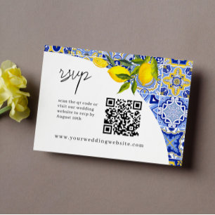 Carte de code QR Lemon Mediterranean Boho Arch RSV