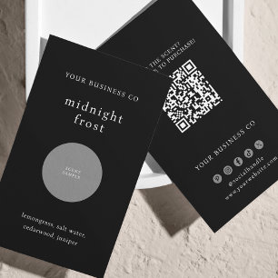 Carte de code QR noir Scent échantillon de Tester