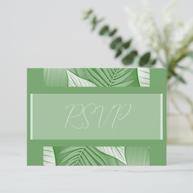 Carte de code QR pour boîtier RSVP de mariage trop (Debout devant)