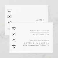 Carte de code RSVP QR minimaliste simple et élégan