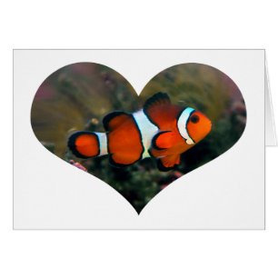 Carte de coeur de Clownfish