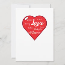 Carte de coeur de Saint Valentin