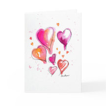 Carte de coeur saignant de la Saint-Valentin