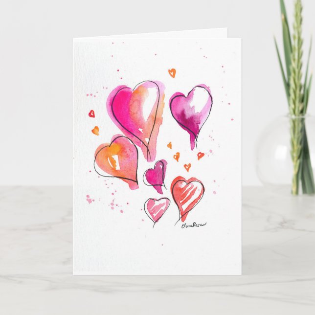 Carte de coeur saignant de la Saint-Valentin (Devant)