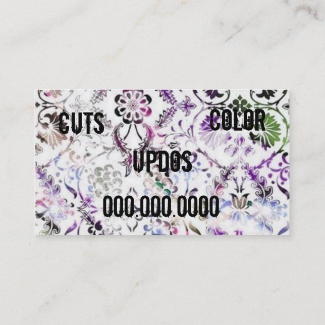 carte de coiffeur (Dos)