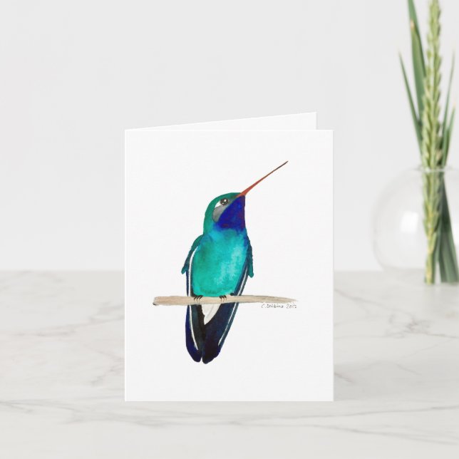 Carte de colibri à gros bec (Devant)