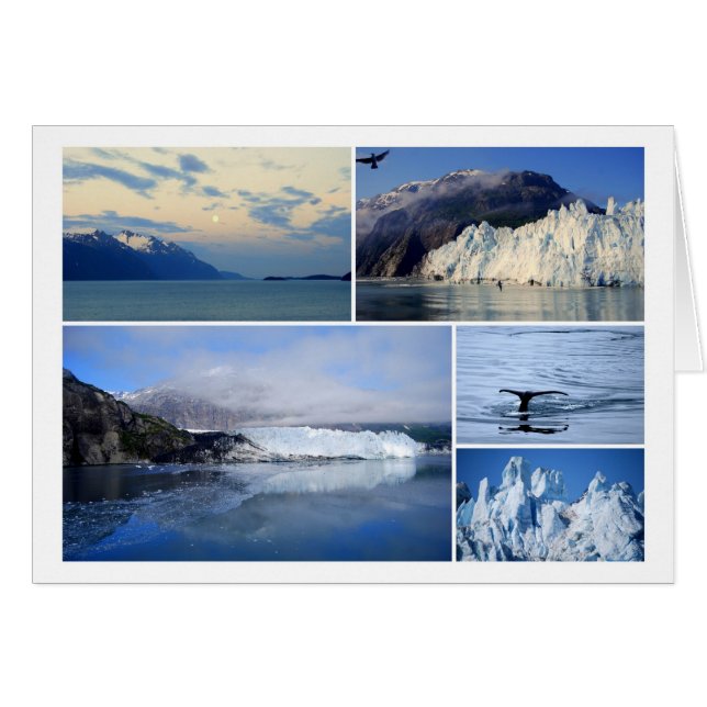 Carte de collage de Glacier Bay Alaska (Devant horizontal)