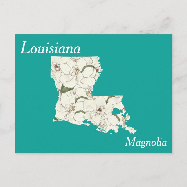 Carte de collage de la fleur d'État de Louisiane (Devant)