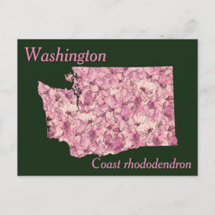 Carte de collage des fleurs de l'État de Washingto