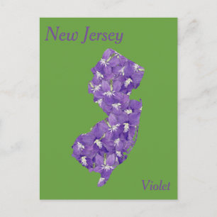 Carte de collage des fleurs de l'État du New Jerse