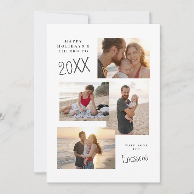 Carte de collage multi-photo moderne (Devant)