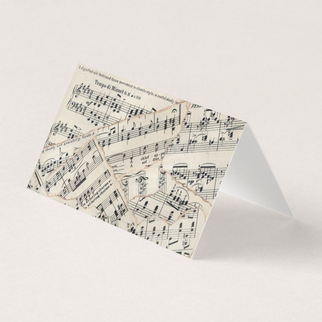 Carte de collage papier vintage feuille (Front)