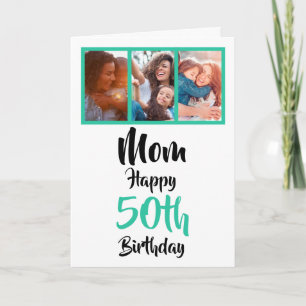 Carte de collage photo de maman 50e anniversaire m